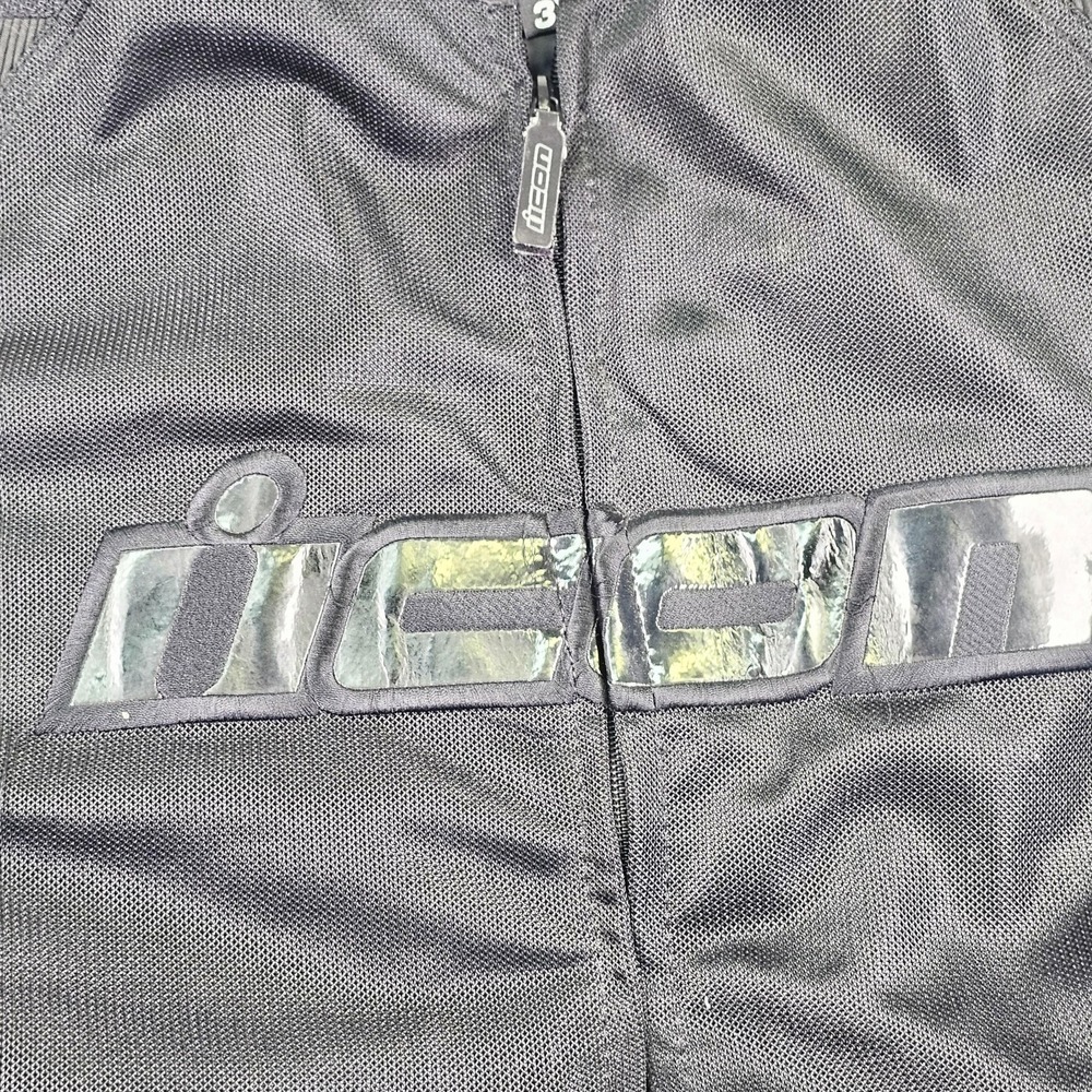Icon Jacket Mens 3XL Black Hooligan 2 Stealth Motorcycle Textile Padded Armor - Picture 3 of 16